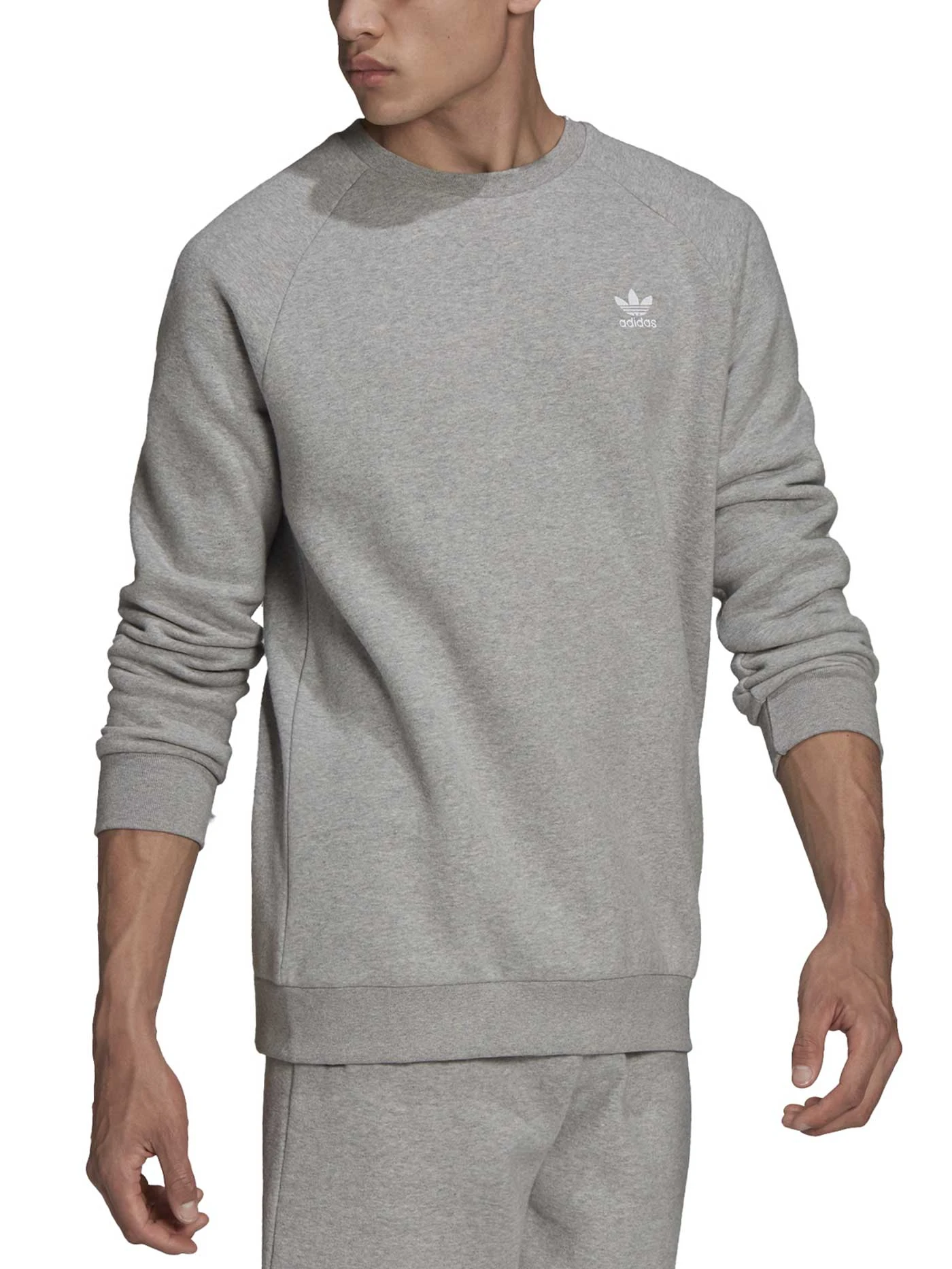 Adicolor Essentials Trefoil Crewneck Sweatshirt(Adidas Adicolor Essentials Trefoil Crewneck Sweatshirt Medium Grey Heather Co) 2 Adicolor Essentials Trefoil Crewneck Sweatshirt(Adidas Adicolor Essentials Trefoil Crewneck Sweatshirt Medium Grey Heather Co) - Image 2