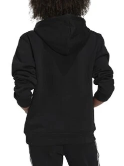Adicolor Essentials Fleece Hoodie(Adidas Adicolor Essentials Fleece Hoodie Black Women Co) -ThinkEmpire Shop H34725 APP on model back white d3e06ba9 d86d 4255 ab19 a60b98271aa2