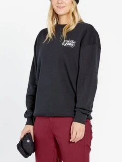Essential Crewneck Sweatshirt(Volcom Essential Crewneck Sweatshirt Women Wt25) -ThinkEmpire Shop H4652501 BLK OM 20