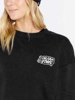 Essential Crewneck Sweatshirt(Volcom Essential Crewneck Sweatshirt Women Wt25) -ThinkEmpire Shop H4652501 BLK OM 25