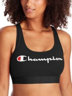 Everyday Sport Bra Top(Champion Everyday Sport Bra Top Women Co) -ThinkEmpire Shop HNS 029GY07038 Black Front