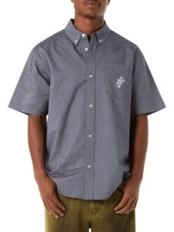 Icarus Oxford Short Sleeve Buttondown Shirt(Huf Icarus Oxford Short Sleeve Buttondown Shirt Sp25) -ThinkEmpire Shop ICARUS S S OXFORD SHIRT WASHED B 2