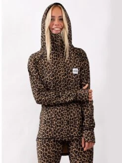 Icecold Hood Leopard Base Layer(Eivy Icecold Hood Leopard Base Layer Women Wt25)