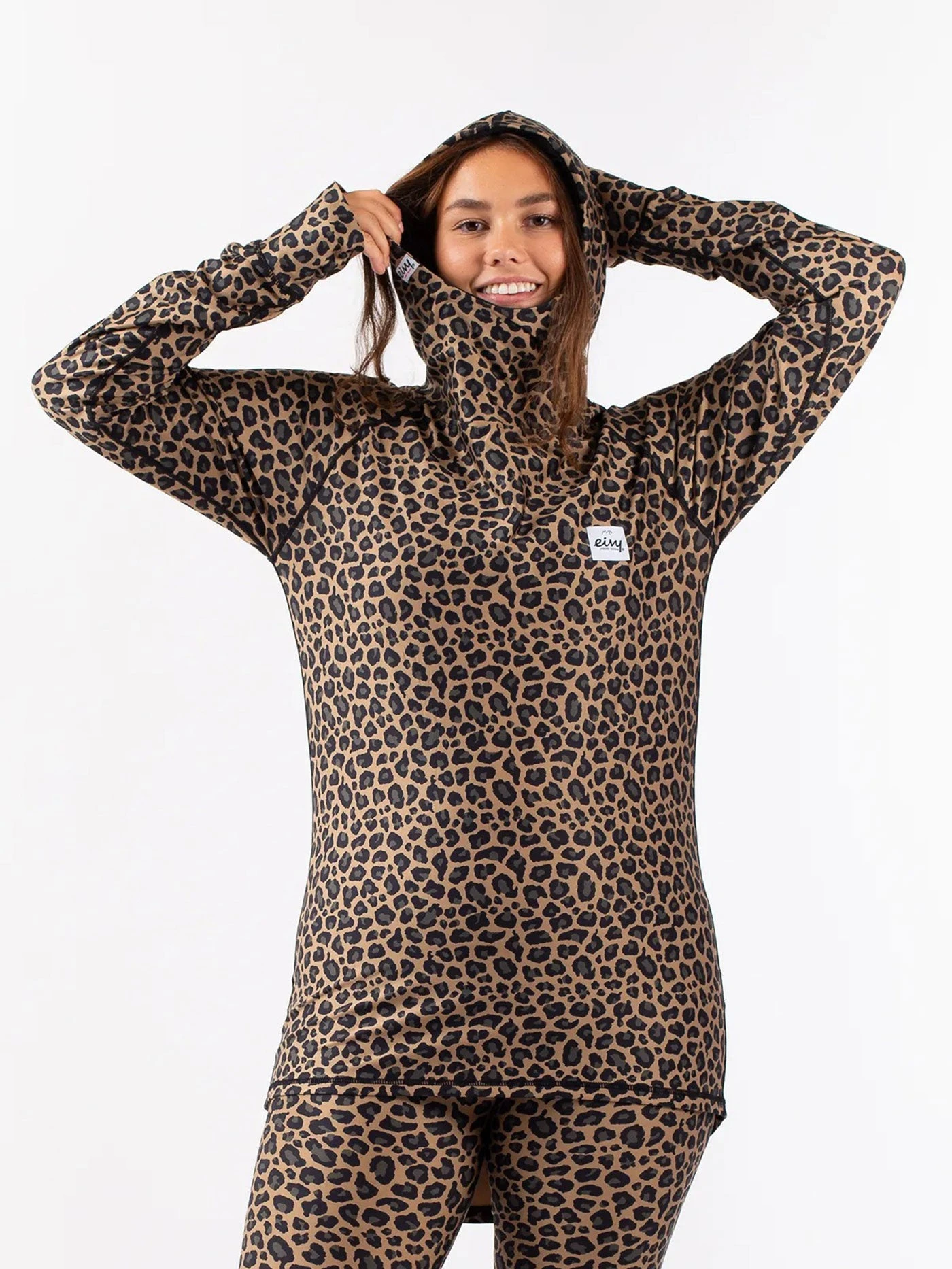 Icecold Hood Leopard Base Layer(Eivy Icecold Hood Leopard Base Layer Women Wt25) 2 Icecold Hood Leopard Base Layer(Eivy Icecold Hood Leopard Base Layer Women Wt25) - Image 2