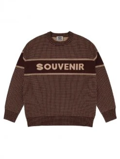 Jacquard Sweater(Souvenir Jacquard Sweater Wt26) -ThinkEmpire Shop JACQUARD SWEATER CHOCOLATE F