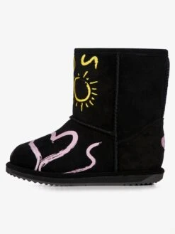 Hollis Black Boots (Youth)(Emu Hollis Black Boots Youth Wt25) -ThinkEmpire Shop K13102 BLAK 5