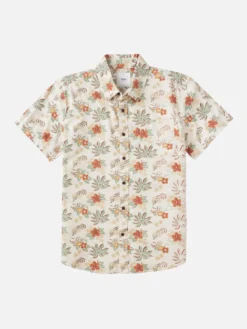 Benji Short Sleeve Buttondown Short(Katin Benji Short Sleeve Buttondown Short Sp25) -ThinkEmpire Shop KATIN BENJI SHIRT SILVER BIRCH 0