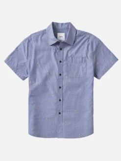 Chroma Short Sleeve Buttondown Shirt(Katin Chroma Short Sleeve Buttondown Shirt Su25) -ThinkEmpire Shop KATIN CHROMA SHIRT WASHED BLUE 0