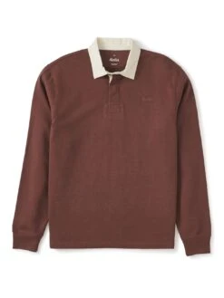 Ronan Long Sleeve Polo(Katin Ronan Long Sleeve Polo Fa25) -ThinkEmpire Shop KATIN RONAN POLO MAHOGANY 01