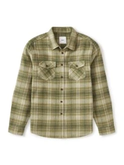 Sierra Flannel Long Sleeve Buttondown Shirt(Katin Sierra Flannel Long Sleeve Buttondown Shirt Fa25) -ThinkEmpire Shop KATIN SIERRA FLANNEL MOSS 01