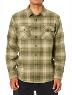 Sierra Flannel Long Sleeve Buttondown Shirt(Katin Sierra Flannel Long Sleeve Buttondown Shirt Fa25) -ThinkEmpire Shop KATIN SIERRA FLANNEL MOSS 10