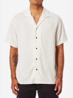 Teller Short Sleeve Buttondown Shirt(Katin Teller Short Sleeve Buttondown Shirt Sp25) -ThinkEmpire Shop KATIN TELLER SHIRT SILVER BIRCH1