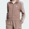 Knitted Trace Brown Jacket(Adidas Knitted Trace Brown Jacket Women Sp25)