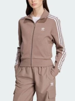 Knitted Trace Brown Jacket(Adidas Knitted Trace Brown Jacket Women Sp25)