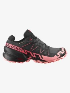 Speedcross 6 Gtx Nine Iron/Black/Flamingo Pink Shoes(Salomon Speedcross 6 Gtx Nine Iron Black Flamingo Pink Shoes Women Fa25)