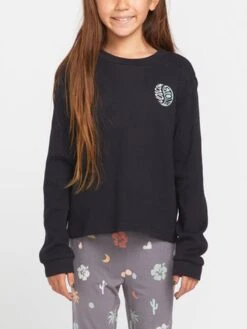 Thermality Long Sleeve T-Shirt (Girls 7-14)(Volcom Thermality Long Sleeve T Shirt Girls 7 14 Ho24)