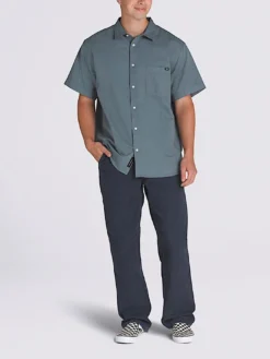 Lawson Solid Short Sleeve Buttondown Shirt(Vans Lawson Solid Short Sleeve Buttondown Shirt Su25) -ThinkEmpire Shop Lawson Woven Shirt3