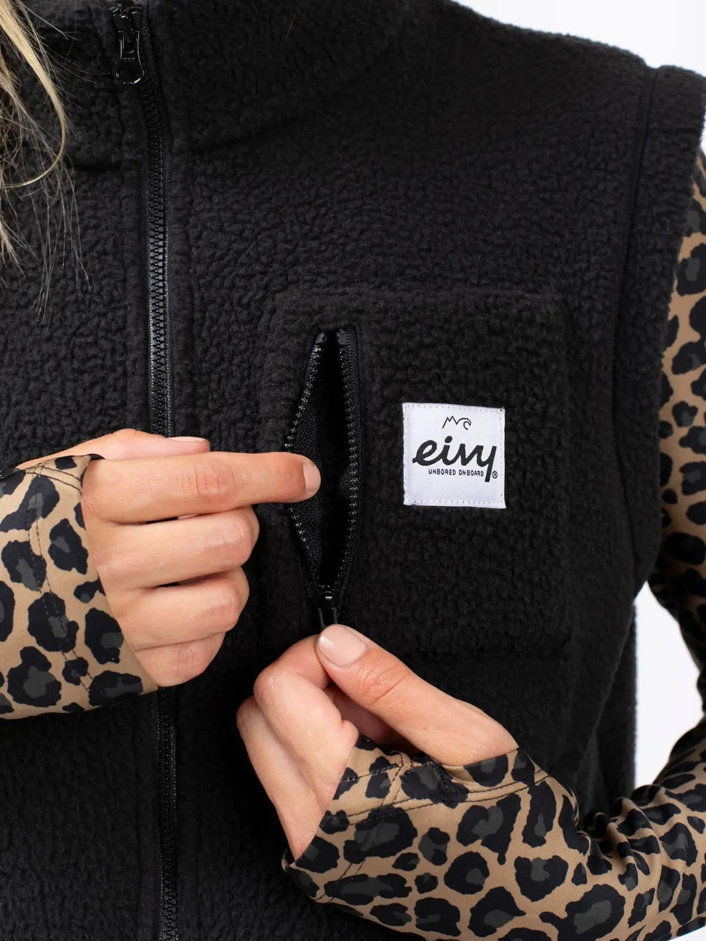 Boxy Sherpa Black Vest(Eivy0boxy Sherpa Black Vest Women Wt25) 6 Boxy Sherpa Black Vest(Eivy0boxy Sherpa Black Vest Women Wt25) - Image 6