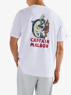 Vista Captain T-Shirt(Malbon Vista Captain T Shirt Fa25) -ThinkEmpire Shop M 9633 WHT2