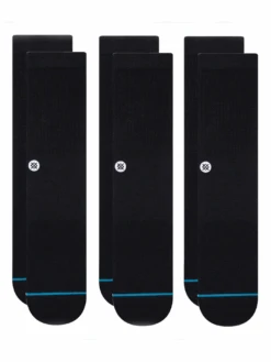 Icon 3 Pack Black Socks(Stance Icon 3 Pack Black Socks C O)