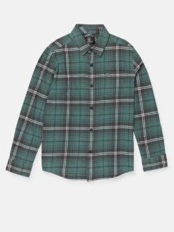 Caden Plaid Buttondown Shirt (Boys 7-14)(Volcom Caden Plaid Buttondown Shirt Boys 7 14 Ho24)