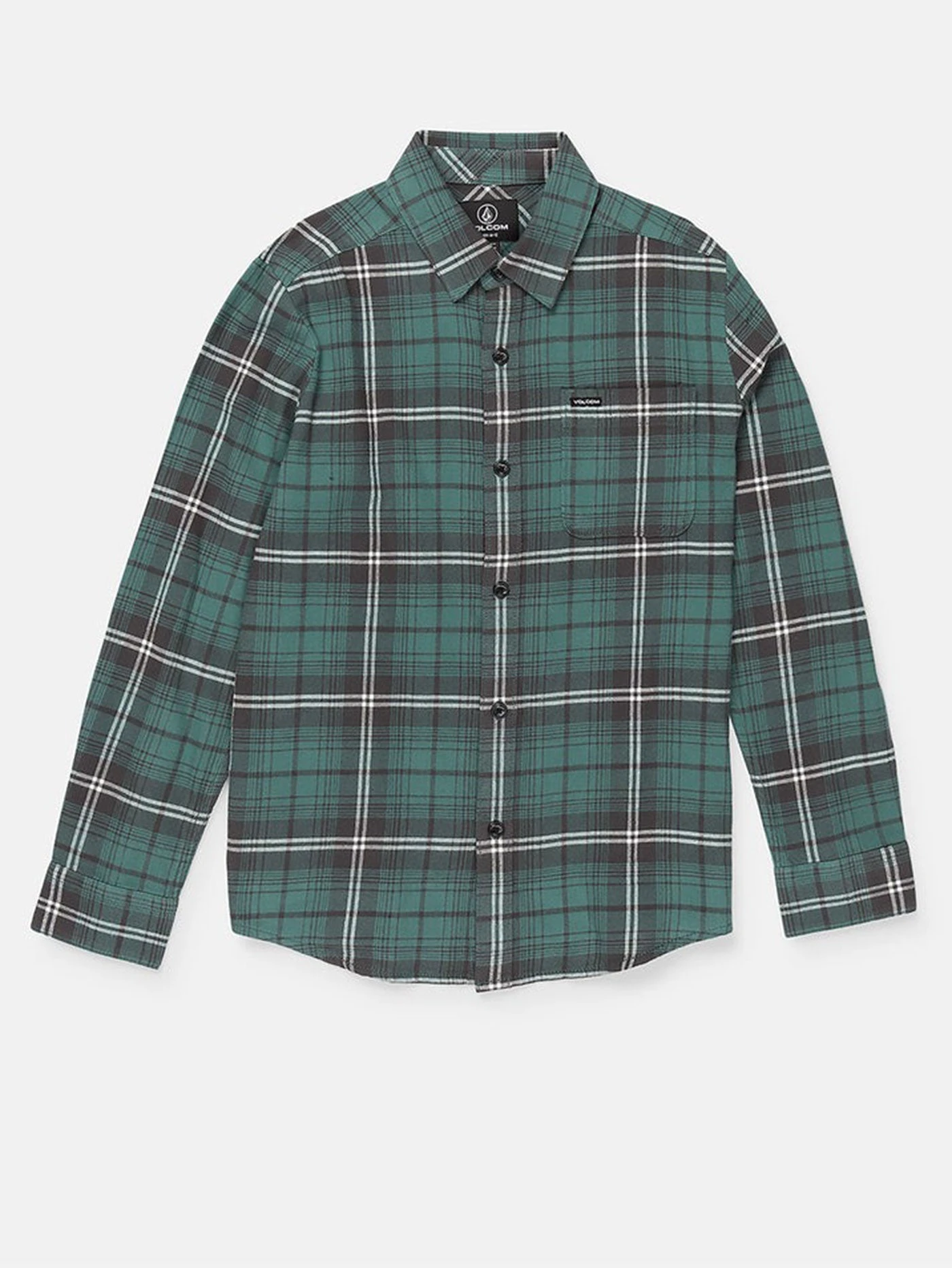 Caden Plaid Buttondown Shirt (Boys 7-14)(Volcom Caden Plaid Buttondown Shirt Boys 7 14 Ho24) 1 Caden Plaid Buttondown Shirt (Boys 7-14)(Volcom Caden Plaid Buttondown Shirt Boys 7 14 Ho24)