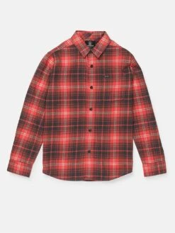 Caden Plaid Buttondown Shirt (Boys 7-14)(Volcom Caden Plaid Buttondown Shirt Boys 7 14 Ho24) 6 Caden Plaid Buttondown Shirt (Boys 7-14)(Volcom Caden Plaid Buttondown Shirt Boys 7 14 Ho24) -ThinkEmpire Shop NA156VB8 RED F
