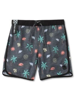 Vacay Palm Volley Boardshort (Boys 7-14)(Northcoast Vacay Palm Volley Boardshort Boys 7 14 Su25) -ThinkEmpire Shop NCBEYB04527 C GREY WAVE SUN L12 FR
