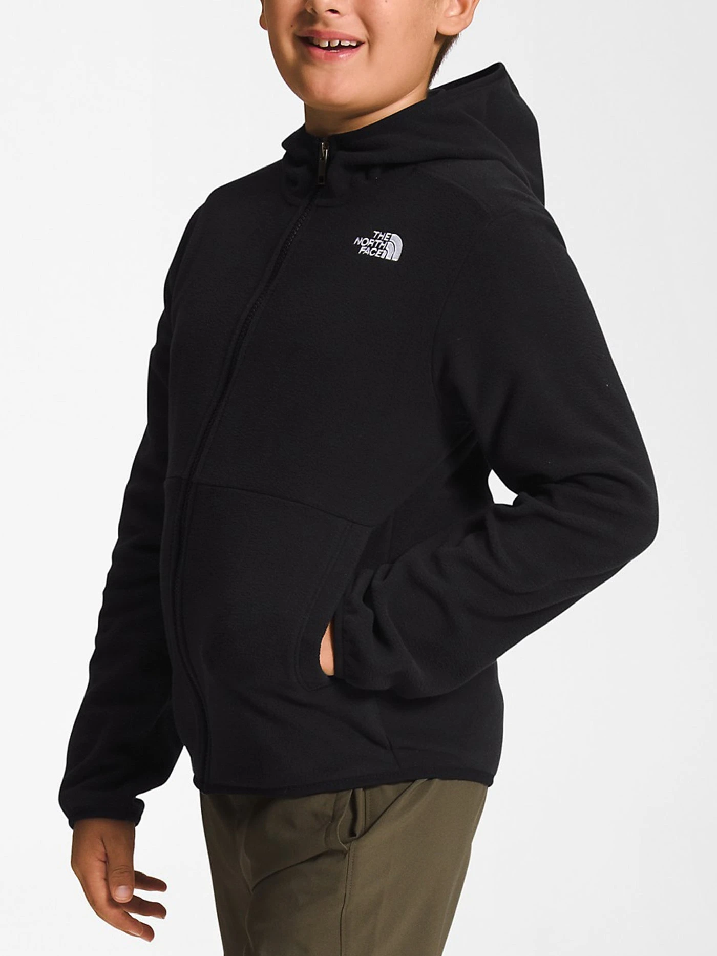 Glacier Full Zip Hooded Polar Fleece (Boys 7-14)(The North Face Glacier Full Zip Hooded Polar Fleece Kids Co) 2 Glacier Full Zip Hooded Polar Fleece (Boys 7-14)(The North Face Glacier Full Zip Hooded Polar Fleece Kids Co) - Image 2