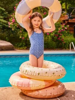 Charlotte One Piece Swimsuit (Girls 2-7)(Nana The Brand Charlotte One Piece Swimsuit Girls 2 7 Sp25) -ThinkEmpire Shop NG006 A WhiteFlowers Front 1