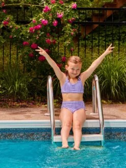 Genevieve Bikini Set (Girls 7-14)(Nana The Brand Genevieve Bikini Set Girls 7 14 Sp25) -ThinkEmpire Shop NG008 A LilacStripes Front