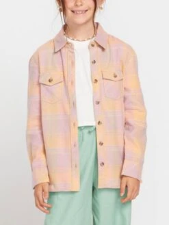 Rad Plaid Buttondown Shirt (Girls 2-7)(Volcom Rad Plaid Buttondown Shirt Girls 2 7 Ho24)