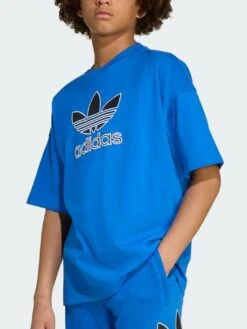 Trefoil Blue T-Shirt (Boys 7-14)(Adidas Trefoil Blue T Shirt Boys 7 14 Fa25)