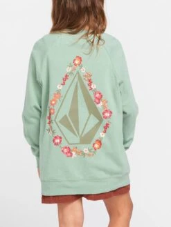 Truly Stokin Crewneck (Girls 2-7)(Volcom Truly Stokin Crewneck Girls 2 7 Ho24) -ThinkEmpire Shop QT025VG4 SSY B