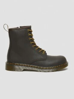 Dr. Martens 1460 Wildhorse Lamper Dark Brown Boots (Kids)(Dr Martens 1460 Wildhorse Laper Boots Kids Dark Brown Co)