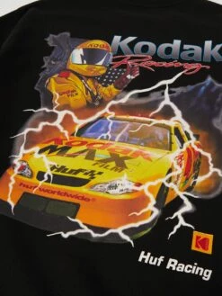 Ride The Lightning X Kodak Racing Crewneck Sweatshirt(Huf Ride The Lightning X Kodak Racing Crewneck Sweatshirt Sp25) -ThinkEmpire Shop RIDE THE LIGHTNING CREWNECK BLACK PF00744 BLACK 03