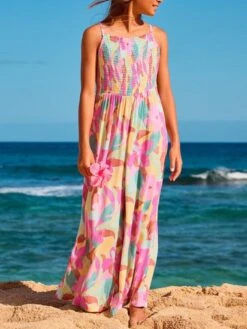 Coastal Life Jumpsuit (Girls 7-14)(Roxy Coastal Life Jumpsuit Girls 7 14 Sp25)