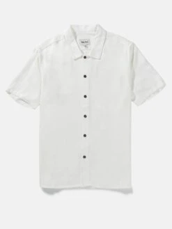 Textured Linen Short Sleeve Buttondown Shirt(Rhythm Textured Linen Short Sleeve Buttondown Shirt Su25) -ThinkEmpire Shop RRG1023M WT02 TEXTURED LINEN SS