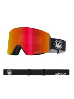 RVX MAG OTG Nouveau Black/LL Red ION + Spare Lens Goggle(Dragon Rvx Mag Otg Nouveau Black Ll Red Ion Spare Lens Goggle Wt25)
