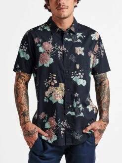 Tiger Lotus Short Sleeve Buttondown Shirt(Roark Tiger Lotus Short Sleeve Buttondown Shirt Sp25)