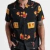 Gonzo Buon Giorno Black Short Sleeve Buttondown Shirt(Roark Gonzo Buon Giorno Black Short Sleeve Buttondown Shirt Sp25)