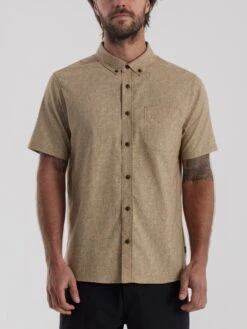 Scholar Stretch Short Sleeve Buttondown Shirt(Roark Scholar Stretch Short Sleeve Buttondown Shirt Sp25)