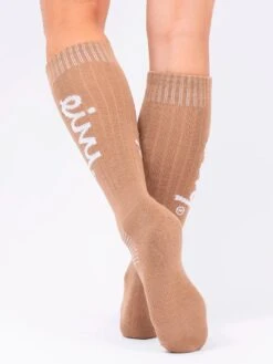Rib Wool Faded Coffee Snow Socks(Eivy Rib Wool Faded Coffee Snow Socks Wt25) -ThinkEmpire Shop Rib Wool Socks Faded Coffee Back