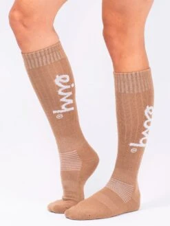 Rib Wool Faded Coffee Snow Socks(Eivy Rib Wool Faded Coffee Snow Socks Wt25) -ThinkEmpire Shop Rib Wool Socks Faded Coffee Side