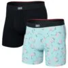 Vibe Xtra 2 Pack Drinko Flamingo Black Boxer(Saxx Vibe Xtra 2 Pack Drinko Flamingo Black Boxer 2025)