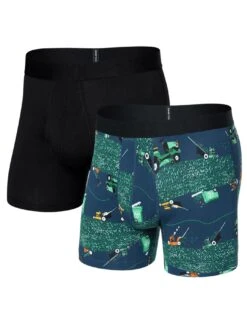 Droptemp Cooling Cotton 2 Pack Buzzcut/Black Boxer(Saxx Droptemp Cooling Cotton 2 Pack Buzzcut Black Boxer 2025)