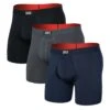 Multi-Sport Mesh 3 Pack Turbulence/Navy/Black Boxer(Saxx Multi Sport Mesh 3 Pack Turbulence Navy Black Boxer 2025)