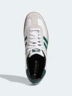 Samba ADV Cloud White/Collegiate Green/Cloud White Shoes(Adidas Samba Adv Cloud White Collegiate Green Cloud White Shoes Sp25) -ThinkEmpire Shop Samba ADV Shoes White GY6940 02