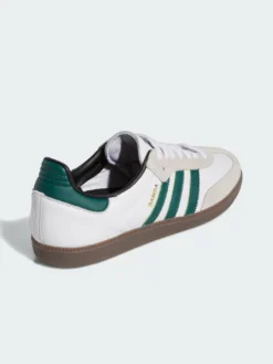 Samba ADV Cloud White/Collegiate Green/Cloud White Shoes(Adidas Samba Adv Cloud White Collegiate Green Cloud White Shoes Sp25) -ThinkEmpire Shop Samba ADV Shoes White GY6940 05