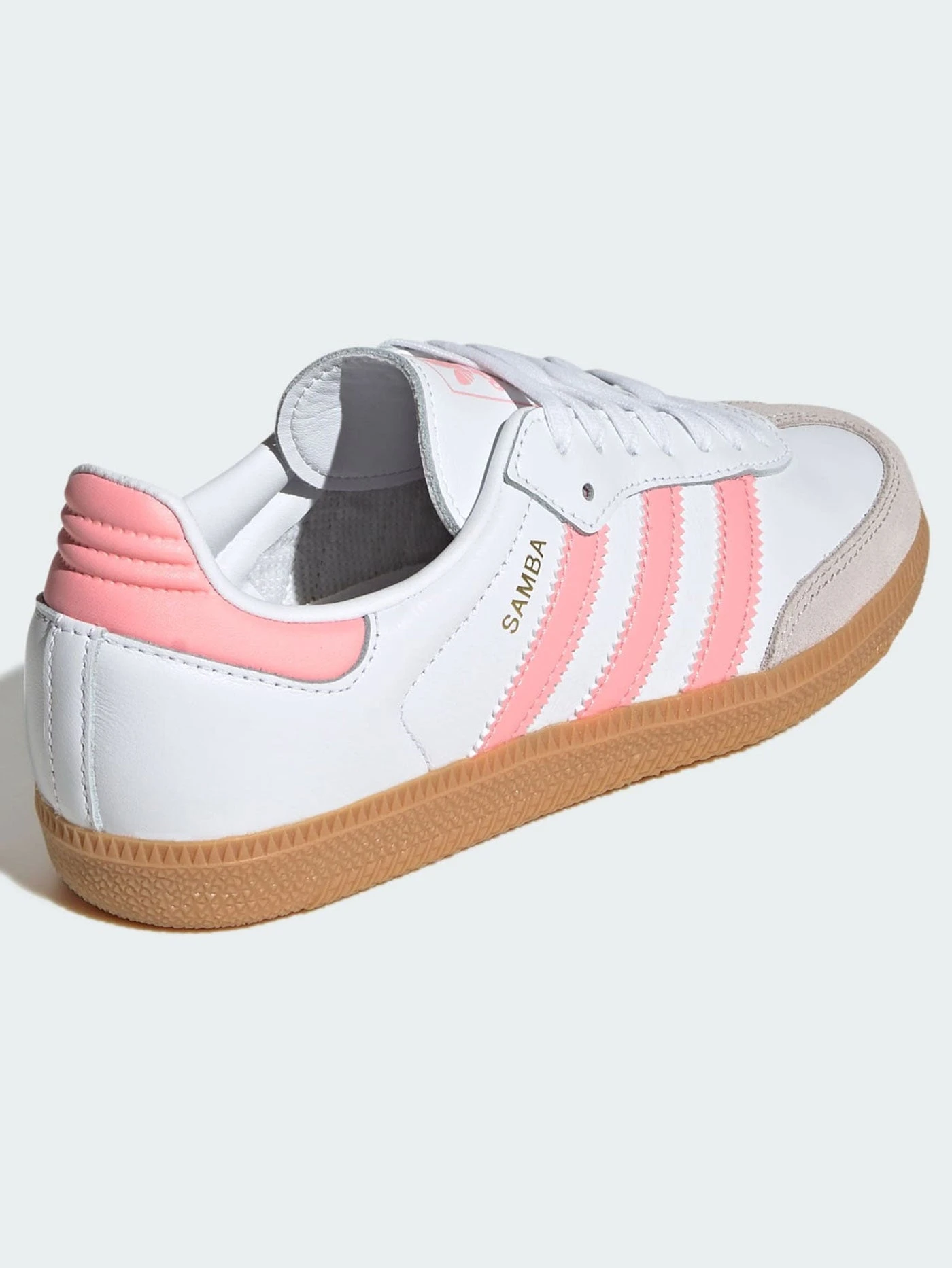 Samba OG White/Semi Pink Spark/Gum3 Shoes (Kids)(Adidas Samba Og Whites Semi Pink Spark Gum3 Shoes Kids Sp25) 2 Samba OG White/Semi Pink Spark/Gum3 Shoes (Kids)(Adidas Samba Og Whites Semi Pink Spark Gum3 Shoes Kids Sp25) - Image 2